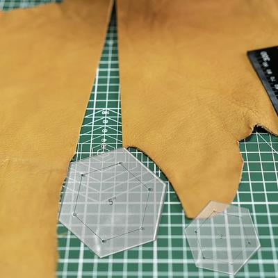 6 ks/Sada Hexagónové pravítko na prešívanie Viacúčelový šijací nástroj Prešívacie príslušenstvo