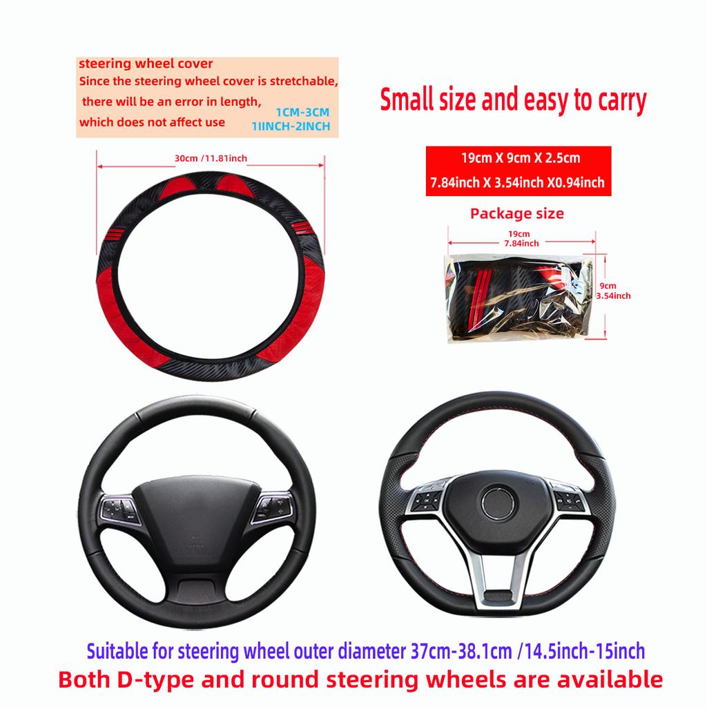 Leather Little Monster Cartoon Cat Car Without Inner Ring Steering Wheel Cover Automotive Supplies 14.5-15INCH