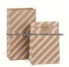 In-Stock Kraft Paper Bags - Creative Disposable Cookie and Candy Packaging for Birthdays (6 Designs)