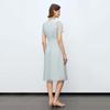 JESSIE Elegant Waist-Cinched Chiffon Short-Sleeve Midi Dress