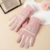 Warm Fleece Lined Touchscreen Gloves Outdoor Cycling Hiking Running Winter Use Unisex One Size