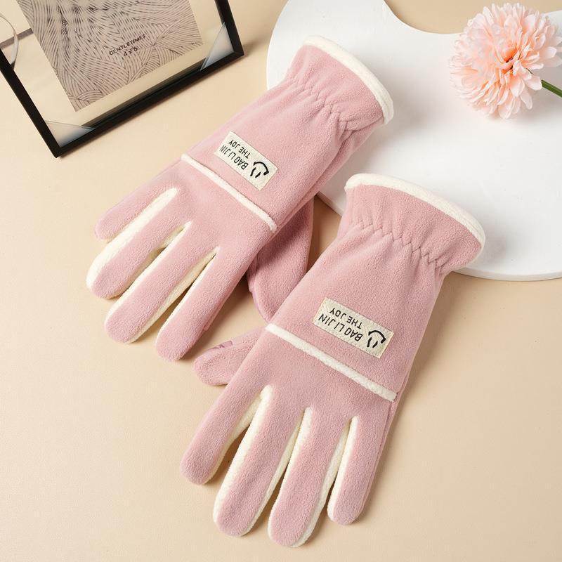 Warm Fleece Lined Touchscreen Gloves Outdoor Cycling Hiking Running Winter Use Unisex One Size