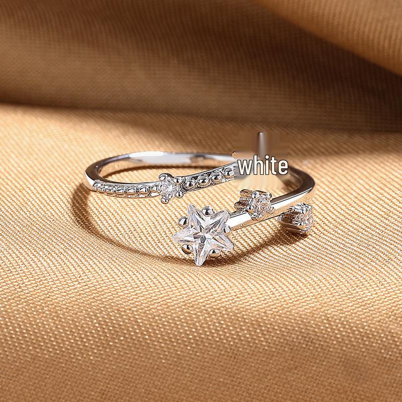 New Star Women's Minimalist Open Ring - Light Luxury, Niche Design for Index Finger