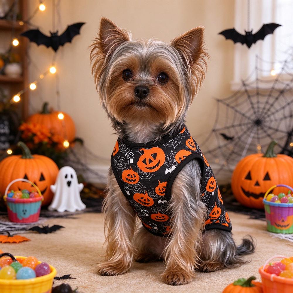 Breathable Dog Vest Pet Clothes For Small Medium Dogs Cats T-shirt Halloween Costume Puppy Pullover Kitten Outfit French Bulldog