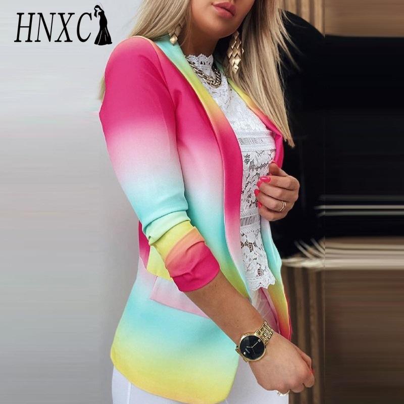 HNXC Women's Vintage Casual Lattice Print Autumn Winter Long Sleeve POLO Neck Jackets & Coats