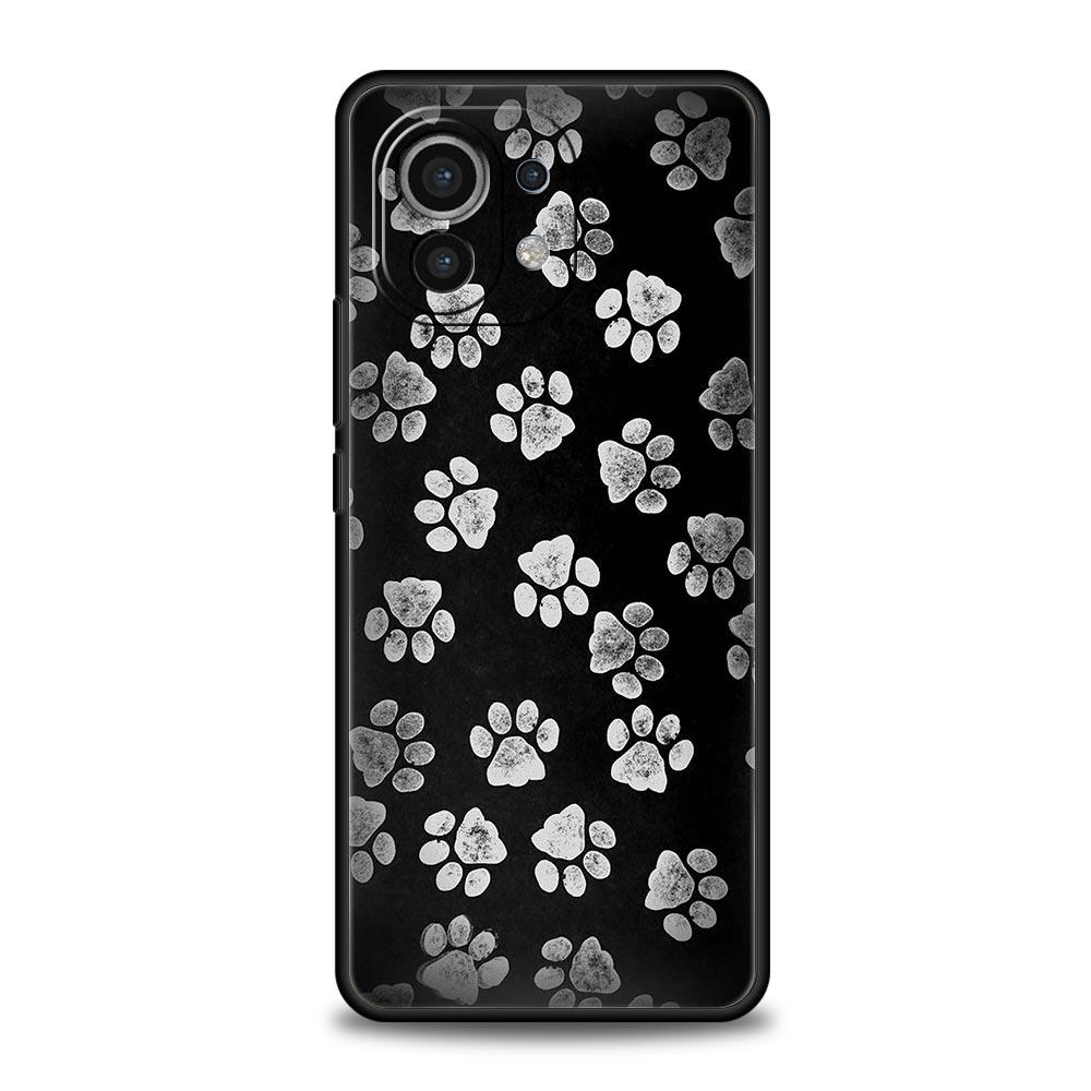 Hundepfotenabdruck Niedliche Handyhülle Für Xiaomi Mi 15 14 Pro 13 12 11 Lite 10T 11T 12T 13T 14T Poco X6 X5 X4 X3 NFC F3 F4 GT Hülle