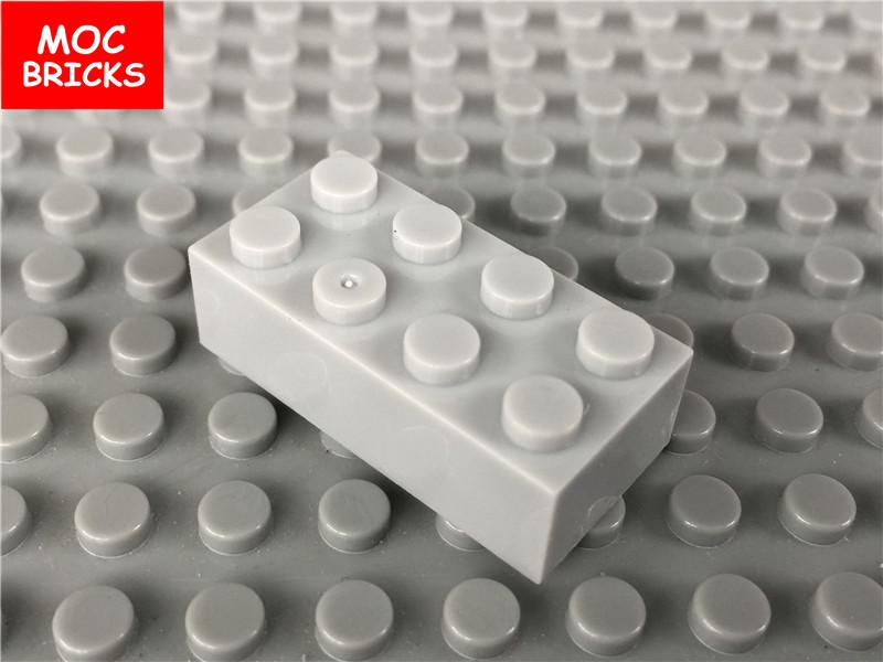 100pcs\lot MOC Bricks Colorful white red black Brick 2x4 3001 City Model Educational building blocks toys kids gift