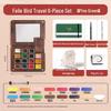Feile Bird Chinese Style Wooden Box 15-Color Watercolor Set with Sanxingdui Dunhuang Solid Palette