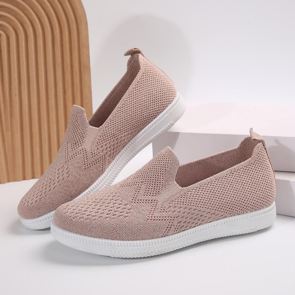 

Fashion Women s Casual Flats Outdoor Lightweight Walking Shoes Summer New Comfortable Breathable Mesh Hollowing Shoes 41 розовый