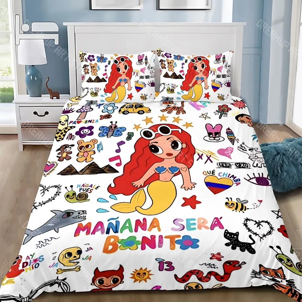 Manana Duvet Cover Pillowcase Bedding Set Adult Boy K-Karol G Girl Bedroom Decoration Children Gift Single Double Large Size