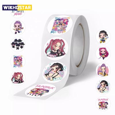 500 szt./rolka Naklejki Anime KPop Łowcy Demonów Łowcy Demonów Tygrys DIY Scrapbooking Telefon Bagaż Deskorolka Wodoodporne