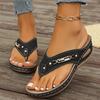 Women Slippers Comfortable Slip-On Shoes Women 2025 New Thong Sandals Retro Flip-Flops with Arch Support Slippers Slides Women