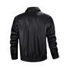 Lapel Leather Jacket for Spring and Autumn Men's Lychee Pattern PU Leather Jacket Retro Workwear Multi-pocket Jacket
