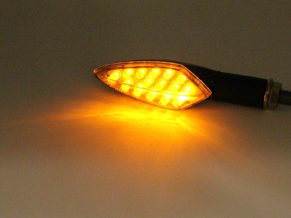 15 Row LED Arrow Turn Signals for Motorcycles Set of 4 (No Relay)