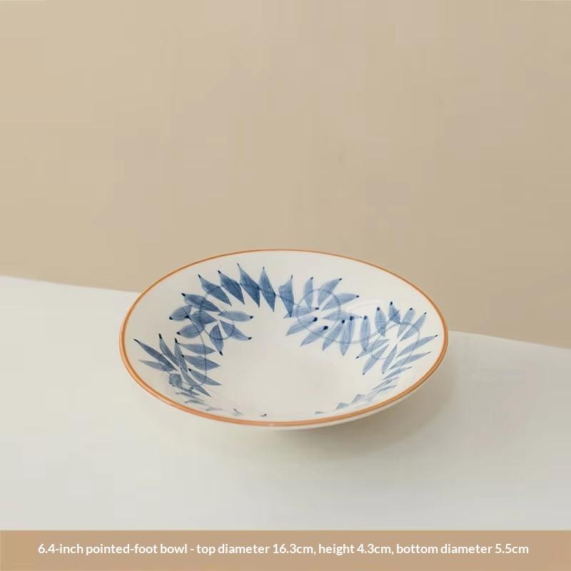 Retro Hotel Tableware High-Looking Japanese Hand-Painted Breakfast Plate Shallow Bowl for Cold Dishes Dishes Plates Dining Plate