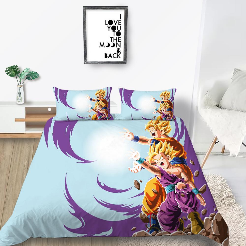 Conjunto de cama de desenho animado para crianças, capa de edredom, lençol/cama de casal, conjunto confortável, decoração de casa
