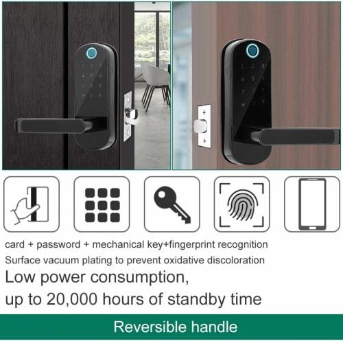 Karte Smart Lock, Fingerprint Authentication, Bluetooth Digital Password IC, Keyless Door Lock, Easy Installation On Wooden Doors, Adjustable Backset