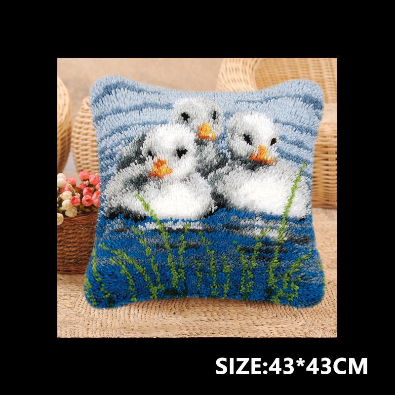 

Набор пейзажей Защелка для подушки Вышивка Закат Животное Коврики Наборы Сделай сам Вышивка крестом Рукоделие Крючок для вязания крючком Вышивка для валяния