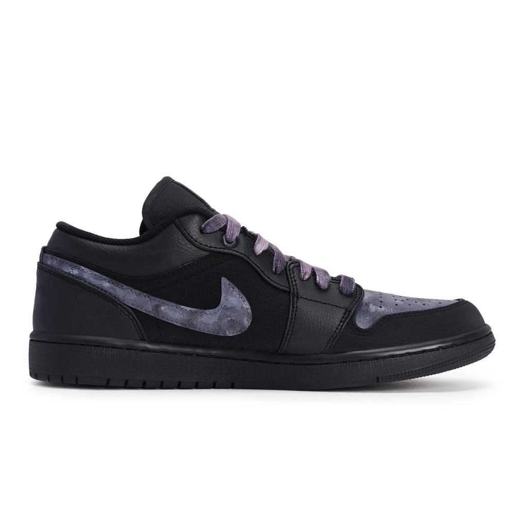 Jordan Air Jordan 1 Vintage Basketball Shoes Unisex Low Top Black/Purple HV5968-001(Team80-S-BOX)