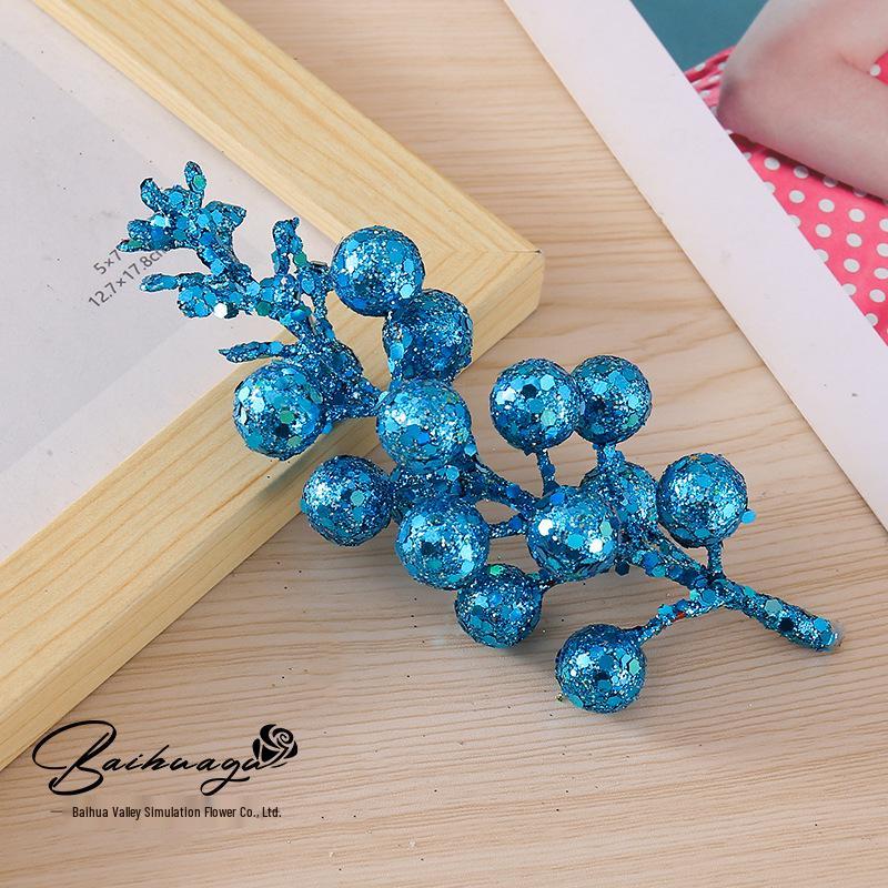 15-Piece Gold Powder Ball Christmas Tree & Wreath Ornaments