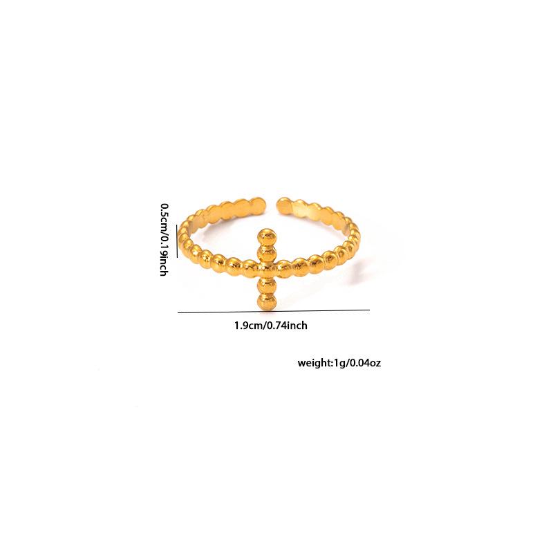 Modischer Nischen-Titanstahl-High-End-Metallring für Damen, nicht verblassend, mit übertriebenem Design und verstellbarer Öffnung für Accessoires