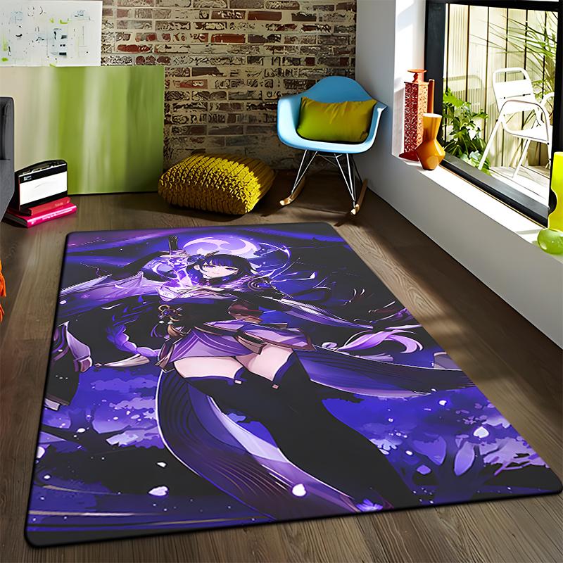 Anime Genshin Carpets Living Room Decoration Bedroom Parlor Tea Table Area Rug Mat Soft Flannel Large Rugs and Baby Gift Carpet