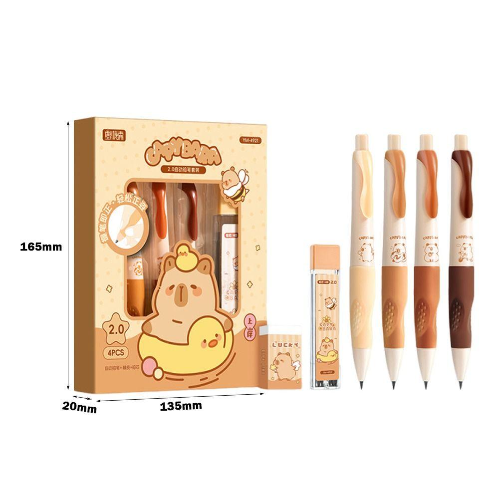 Correct Holding Pen Posture Mechanical Pencil Eraser Set 2.0mm HB Lead Students Drawing Sketching Propelling Pencil