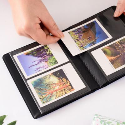Retro 3 Inches 64 Pocket Photo Album Mini Instant Album Polaroid Photo Album Picture Case Storage for Fuji Instax Mini 9/8/70/7s