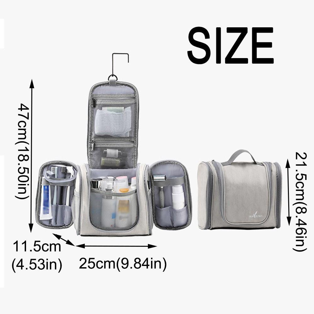 With Hook Women's Makeup Bag Dustproof Hanging Travel Toiletry Bag  Travel Supplies