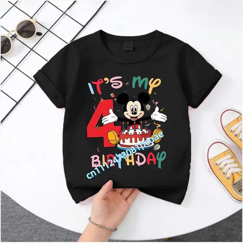 Minnie Mouse  Tshirt Kids Number Tshirts Cute Cartoon Base Tee White Pink Summer Soft ShortSleeve Clothes Birthday Gift