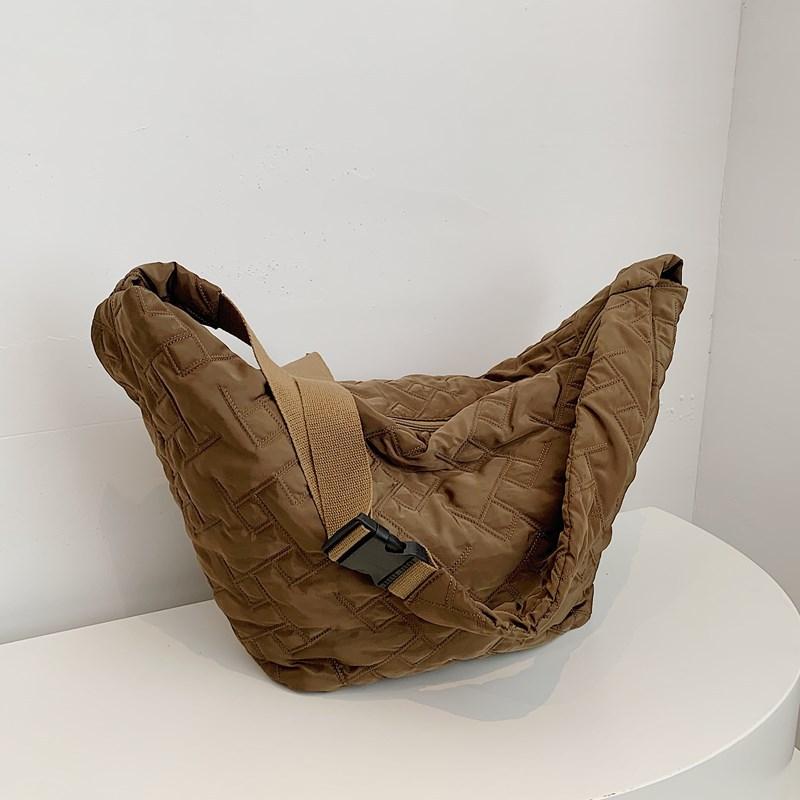 Výklenková taška přes jedno rameno, péřová taška, velkokapacitní kosočtvercová taška na knedlíky, lehká vodotěsná taška z měkké látky