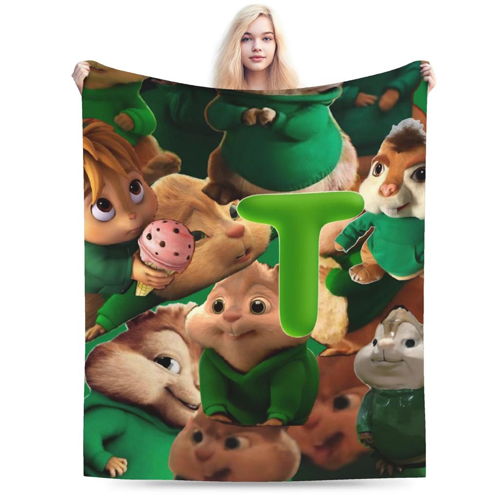Super měkká deka Alvin a Chipmunkové Prémiový flanelový fleece Lehká přikrývka Teplé plyšové deky pro všechna roční období