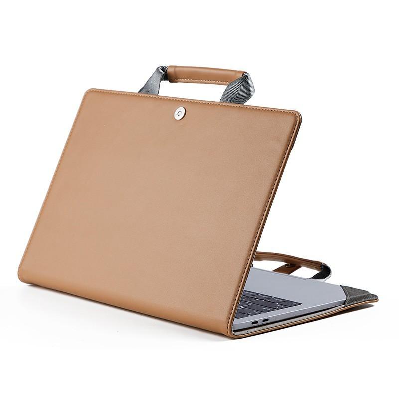 MacBook Pro Air 13 14 16 Inch Protective Sleeve Case PU Leather Laptop Bag Men Women Students Office Travel