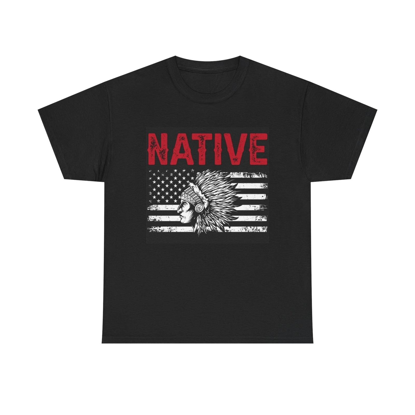 Men s and Women s T-shirts Native American Flag Indian M