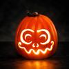 PVC Pumpkin Lantern with Batteries Illuminated Halloween Table Ornament Spooky