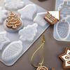 1 Pcs Christmas DIY Crystal Epoxy Mold Xmas Tree Snowflake Elk Pendant Keychain Listing Jewelry Silicone Mold Set Cookie Mold