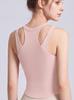 Women's European & American Yoga Vest: Layered, Waist-Cinching, Slimming, Quick-Dry, Breathable Sports Fitness Top