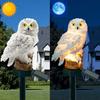 Solar Owl Garden Light Animal LED Stake Light Waterproof Solar Powered Lamp Resin Landscape Light for Pathway Walkway Decor