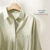 IHIMI Women's Washed Cotton Lapel Overshirt