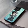 Anime Muichiro Tokito Handyhülle Für IPhone 17 Air 16 E Pro Max 15 14 13 Mini 12 Pro 11 Max Plus Schwarze Glasabdeckung