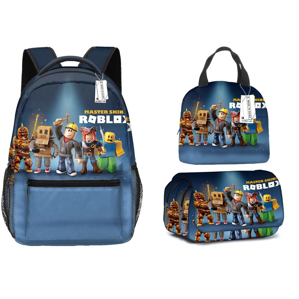 Zaino Tempo Libero Bambini Mondo Virtuale Zaino Scolastico Studente Borsa Pranzo Scatola Termica Astuccio