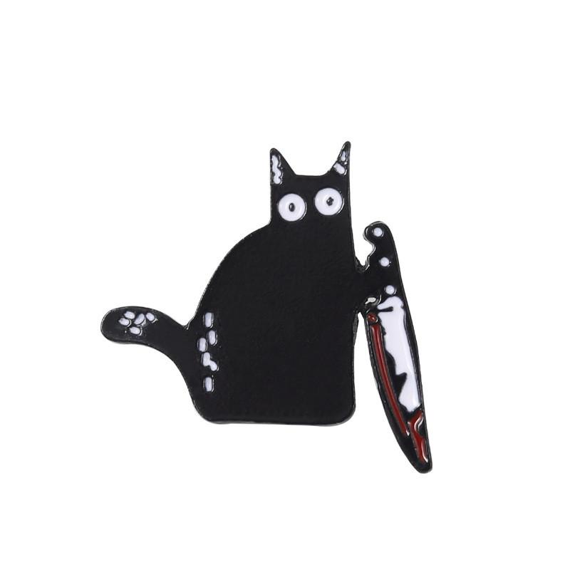 Adorable Cat Lapel Pin Premium Alloy Brooch For Couples And Single Cat Lovers