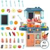 Large Educational Kids Kitchen Toy Set With Realistic Cooking Features And Spray Function