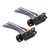 2PCS Diagnostic OBD2 16 PIN Female Connector Harness Car 16 PIN Female Plug Universally Fit for