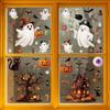 1/2/4/6/8 Blatt Halloween-Dekorationen Kreative Kürbis Geist Glasaufkleber Frohen Halloween-Tag Dekor