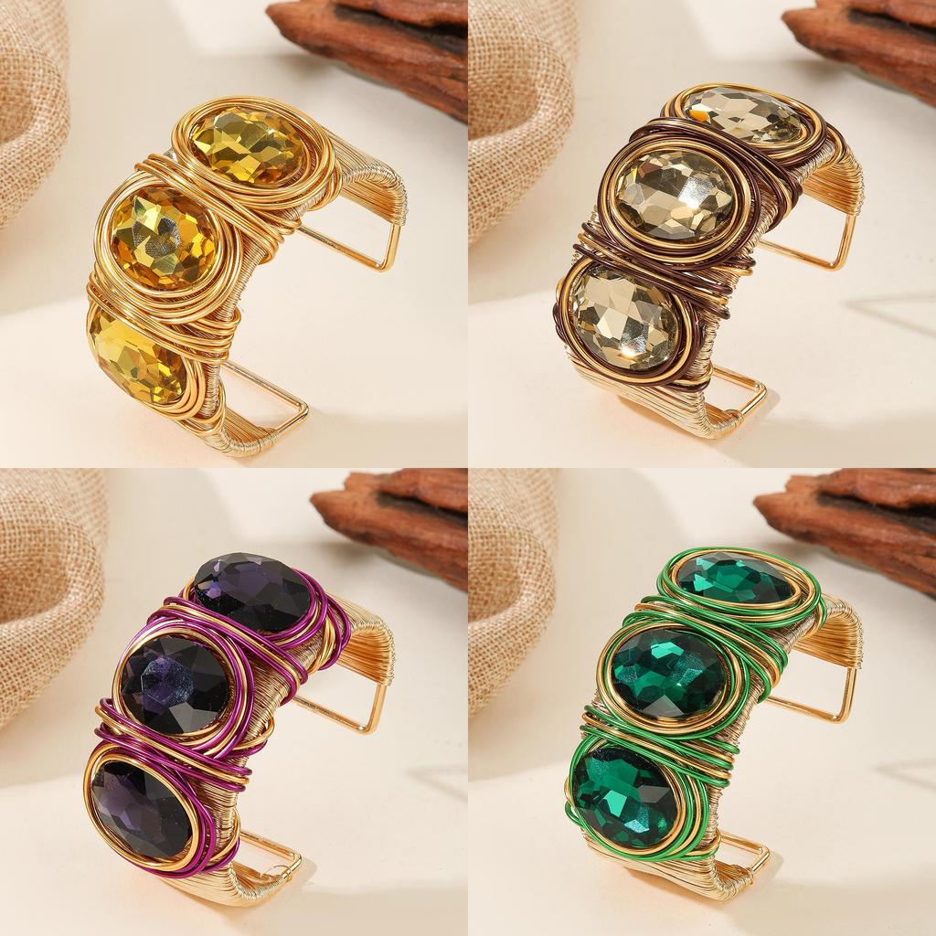 Kadın Moda Aksesuarları İçin Elektroliz Kaplamalı Yaratıcı Kristal Şelale Bileklik