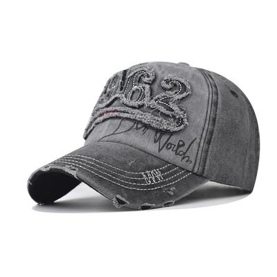 Bestickte Baseballkappe Einfarbig Vintage Sonnenhut Verstellbar Leichtgewichtige Papa-Hüte Für Damen Herren