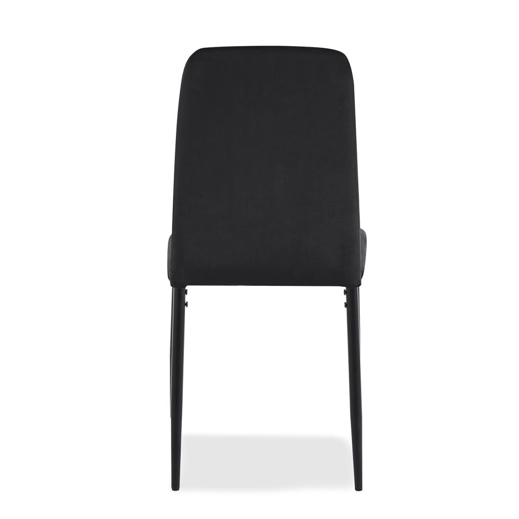 MAVERIK Velvet Upholstered Velvet Chair, Black