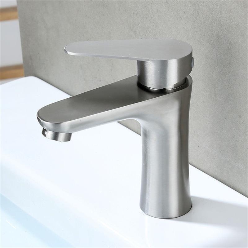 Modern Single Cold Water Faucet for Bathroom Sinks Food Grade Steel Cold Water Faucet Single Cold Tap Quick Installation