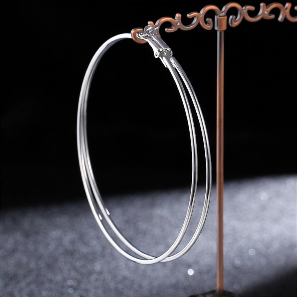 6 Pairs Of Womens Large Hoop Earrings,Hypoallergenic Titanium Steel Hoop Earrings For Women Womens 30-40-50mm